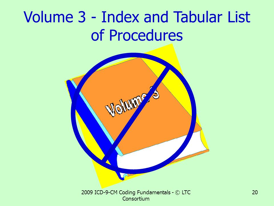 Volume 3 - Index and Tabular List of Procedures