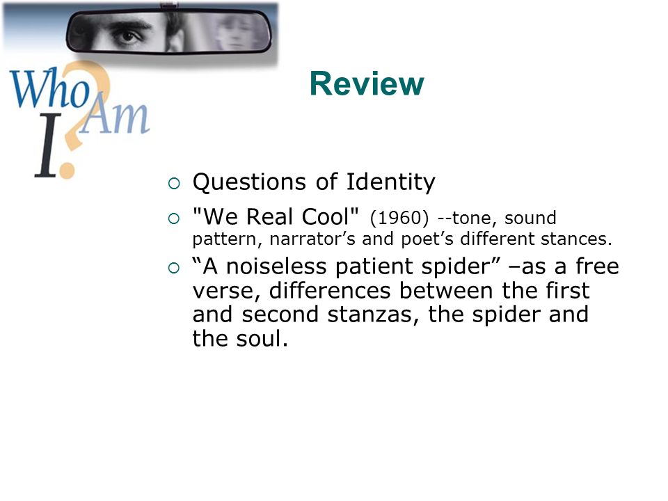 Review Questions of Identity