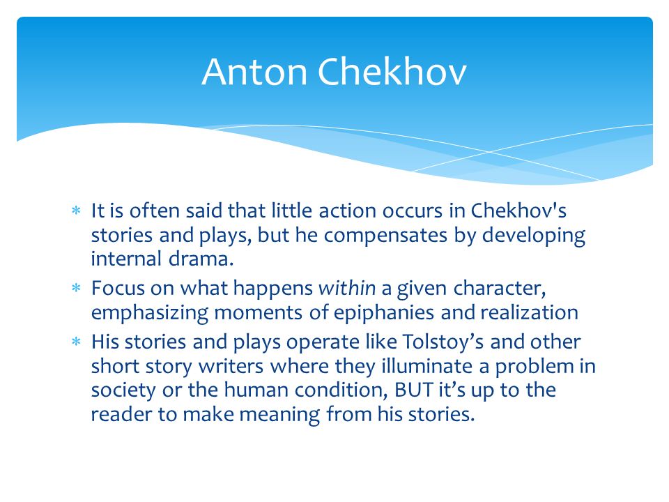 a problem by anton chekhov characters
