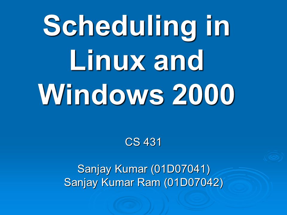 windows 2000 vs linux