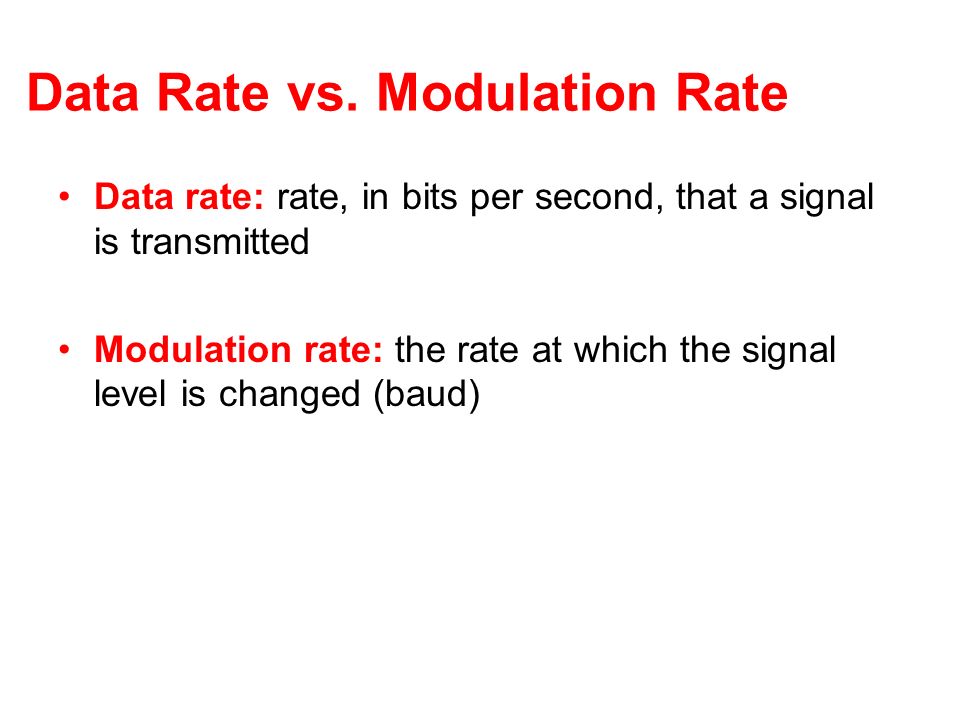 Data Rate vs. Modulation Rate
