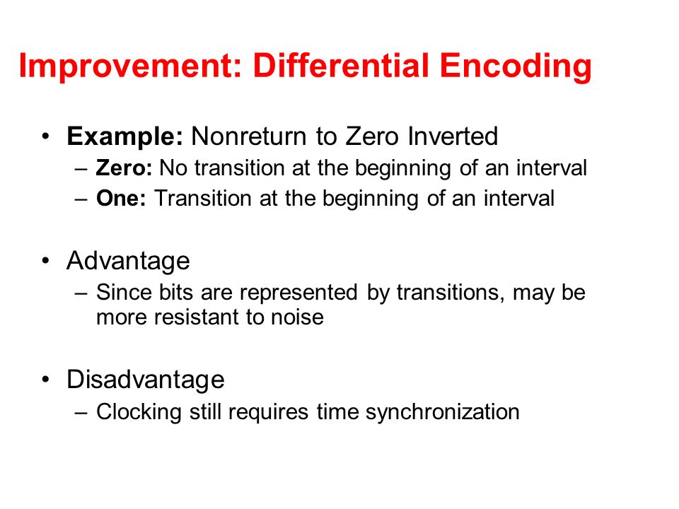 Improvement: Differential Encoding