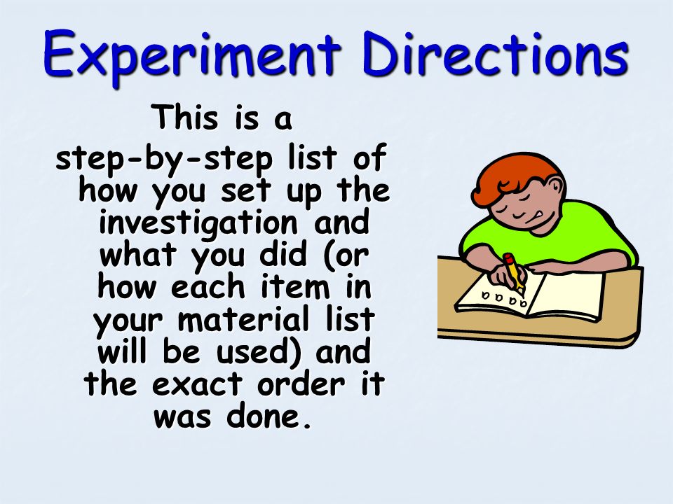 Experiment Directions