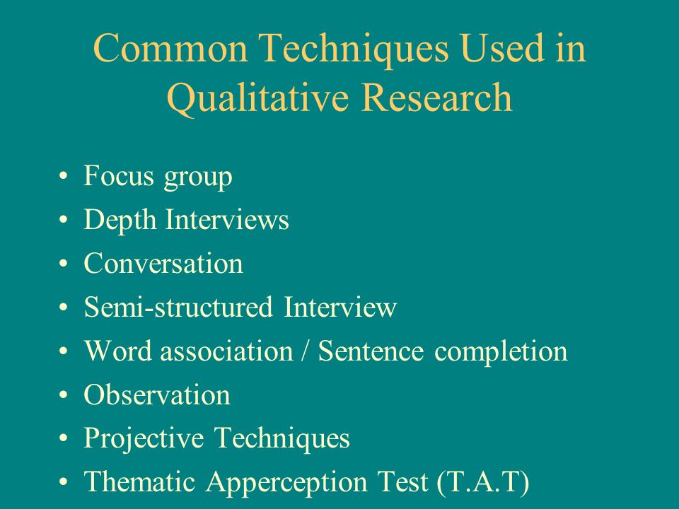 Chapter 7: Qualitative Research Tools - ppt video online download