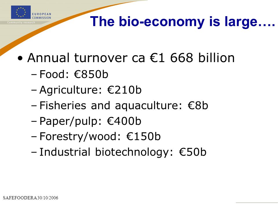 The bio-economy is large….