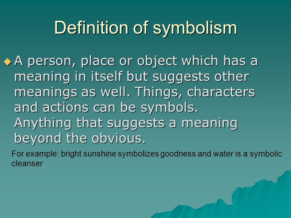 Definition of symbolism