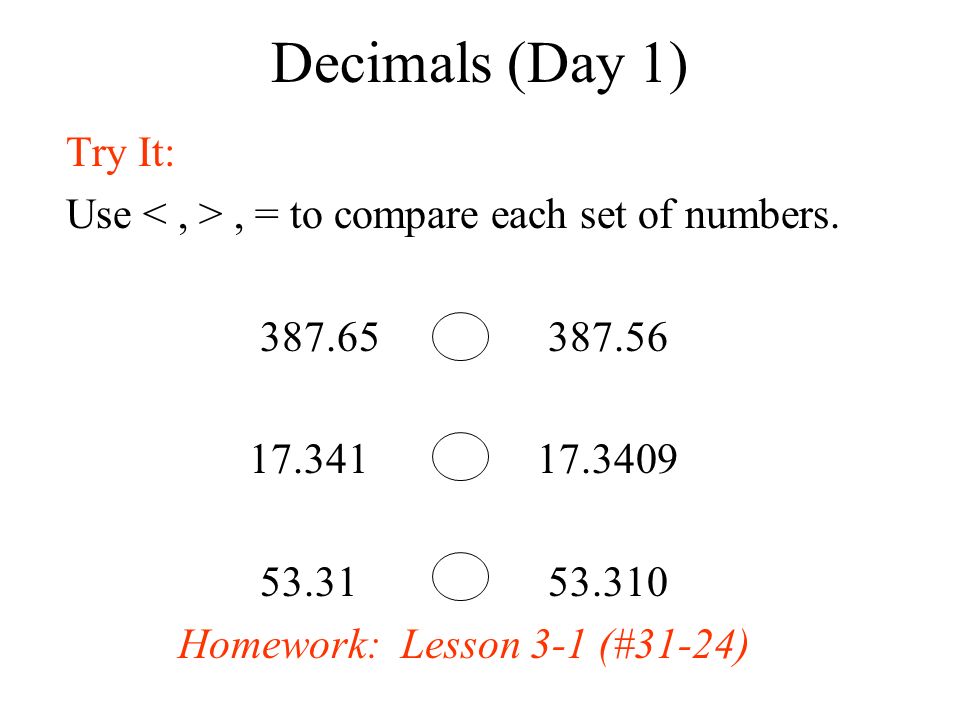 Homework: Lesson 3-1 (#31-24)