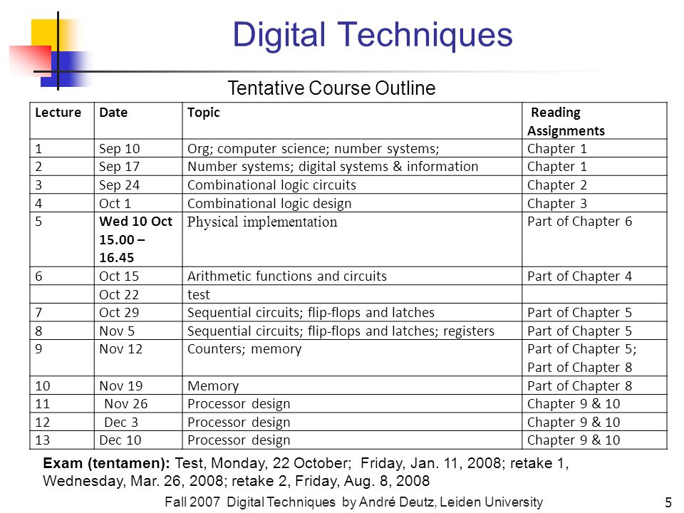 what is the course digital techniques