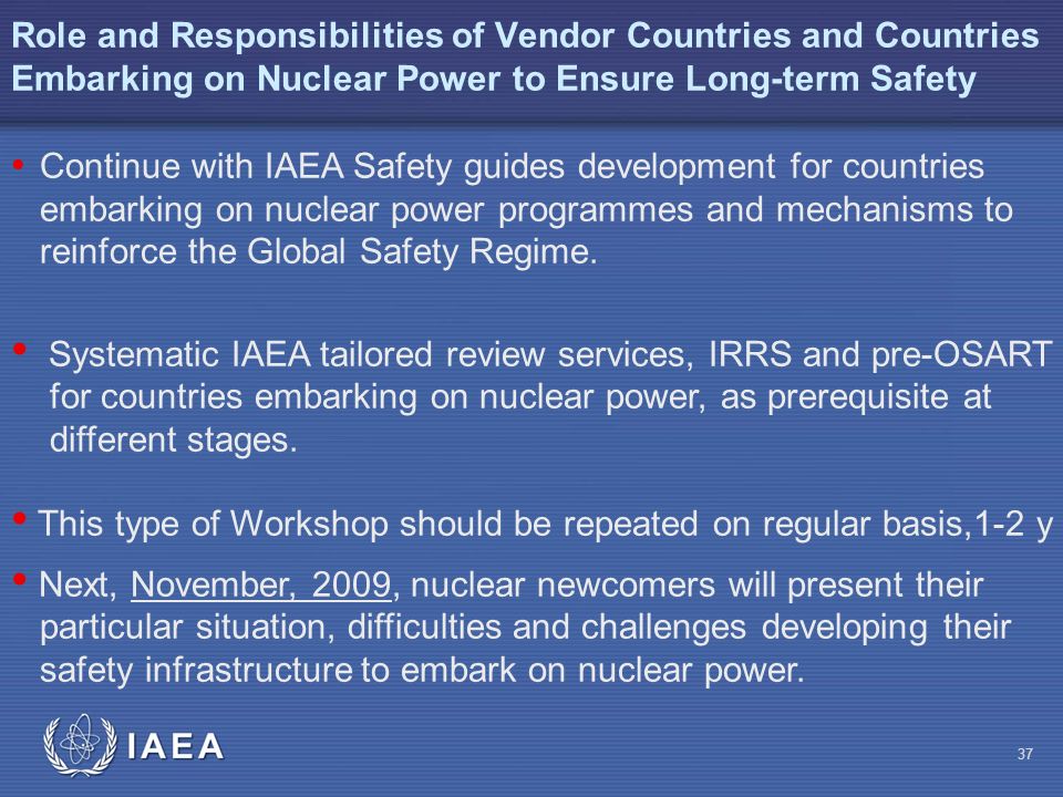 embarking on nuclear power programmes and mechanisms to