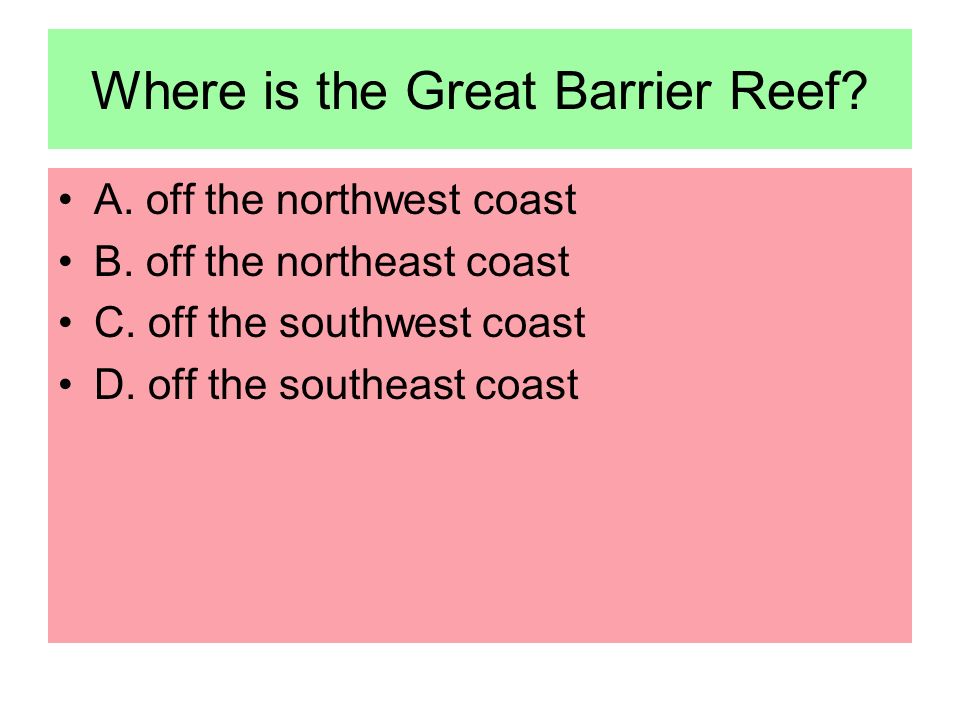 Where is the Great Barrier Reef