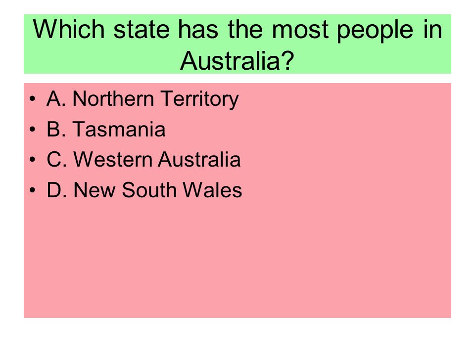 Which state has the most people in Australia