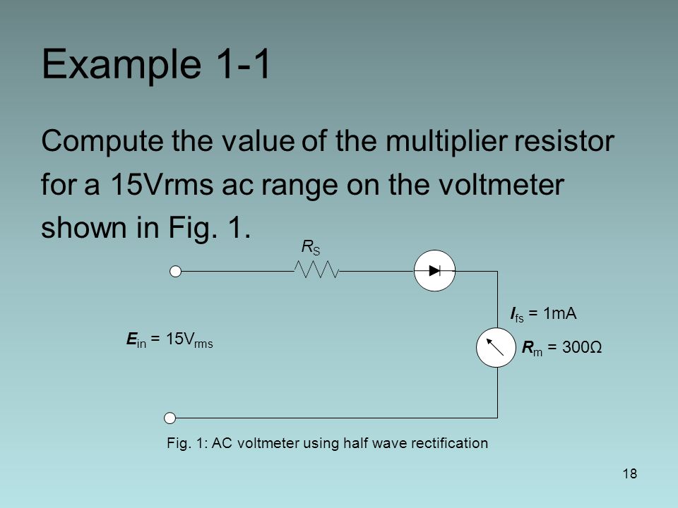 Ac Voltmeter Using Half Wave Rectifier