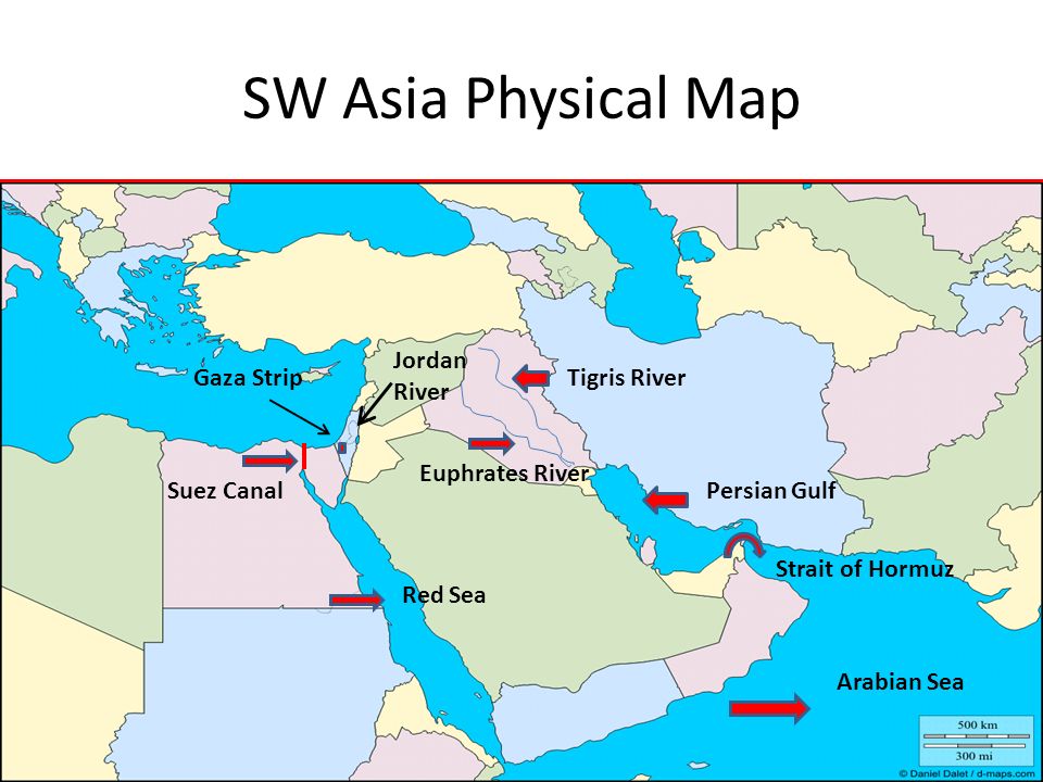 Physical Map Of Sw Asia