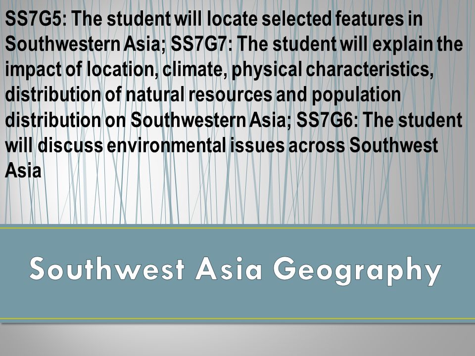 Southwest Asia Geography