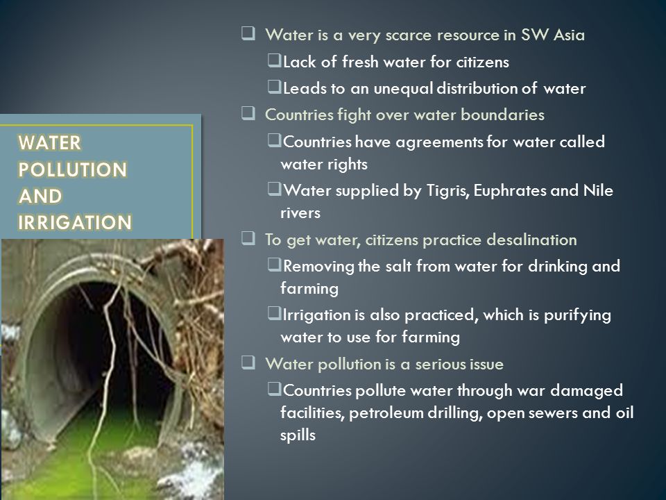 WATER POLLUTION AND IRRIGATION