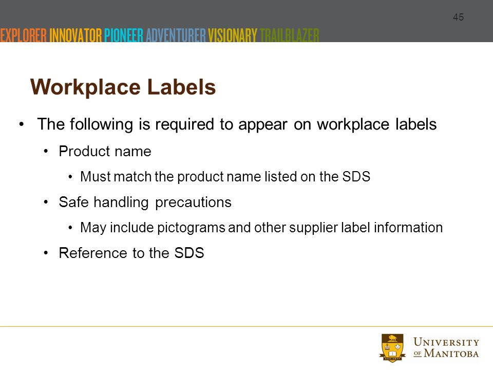 Workplace Hazardous Materials Information System (WHMIS) ppt ...
