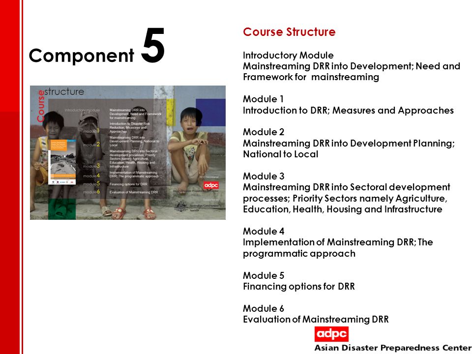 Component 5 Course Structure Introductory Module