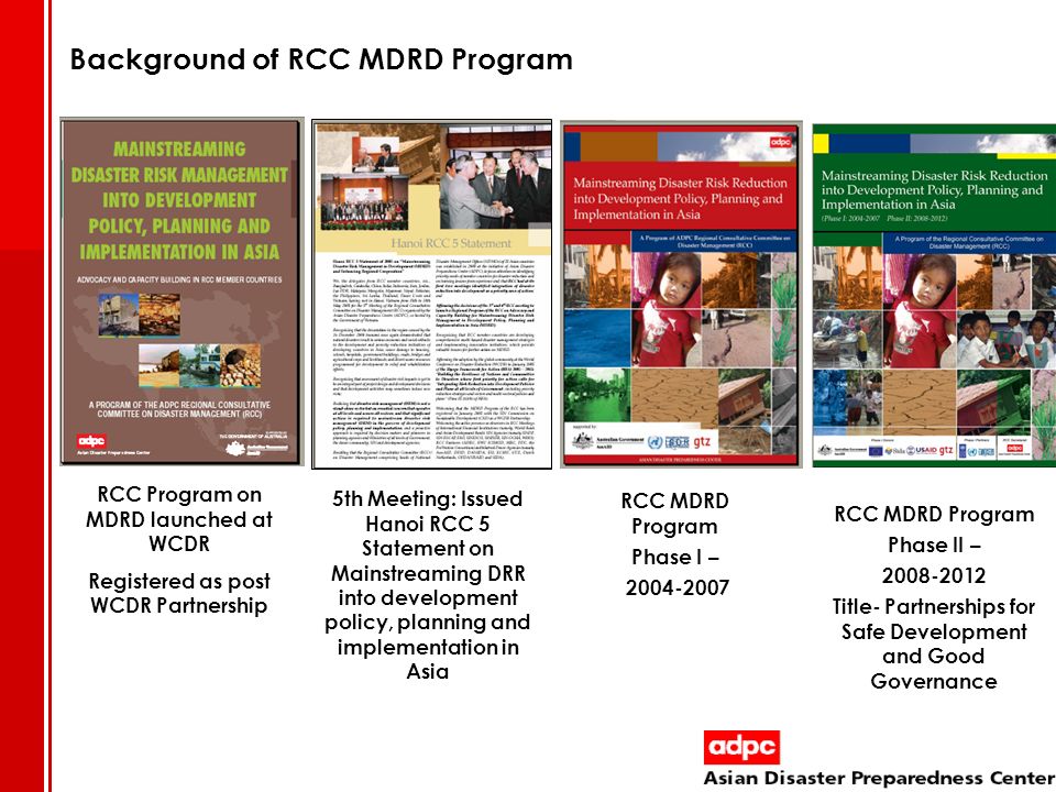Background of RCC MDRD Program
