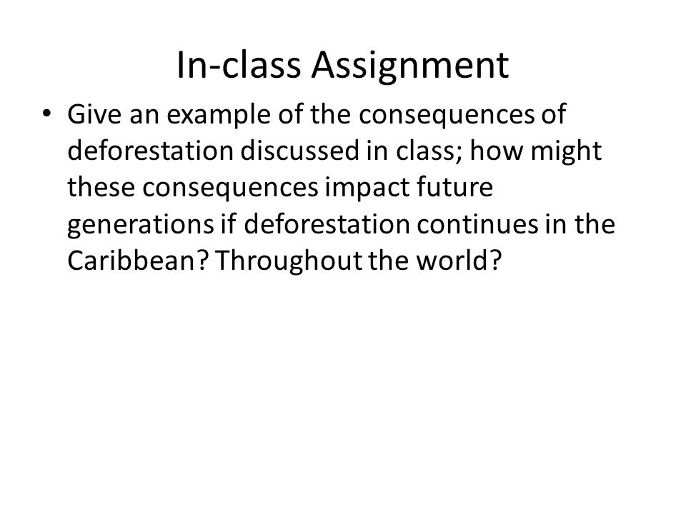 In-class Assignment
