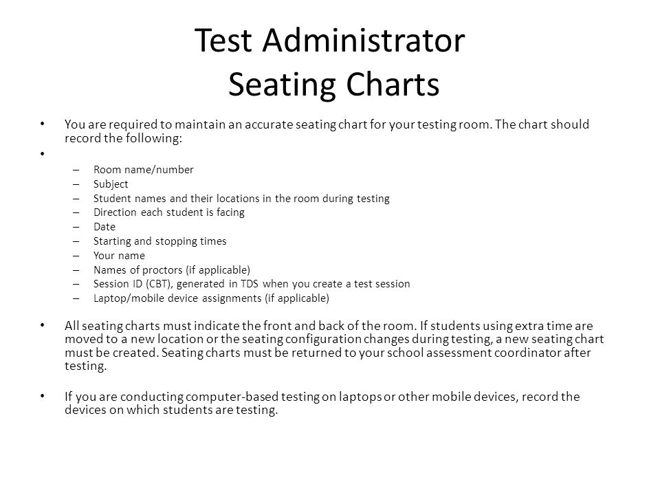 Fsa Seating Chart