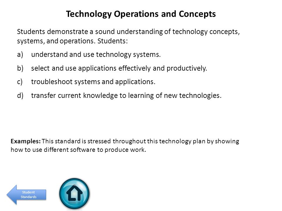 Technology Operations and Concepts