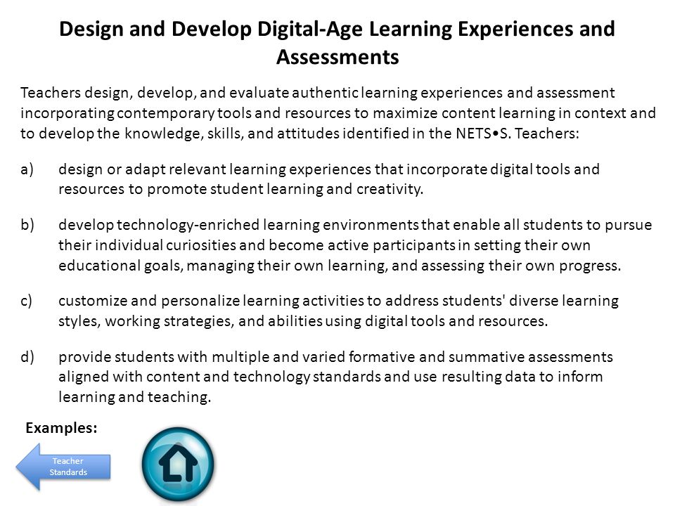 Design and Develop Digital-Age Learning Experiences and Assessments