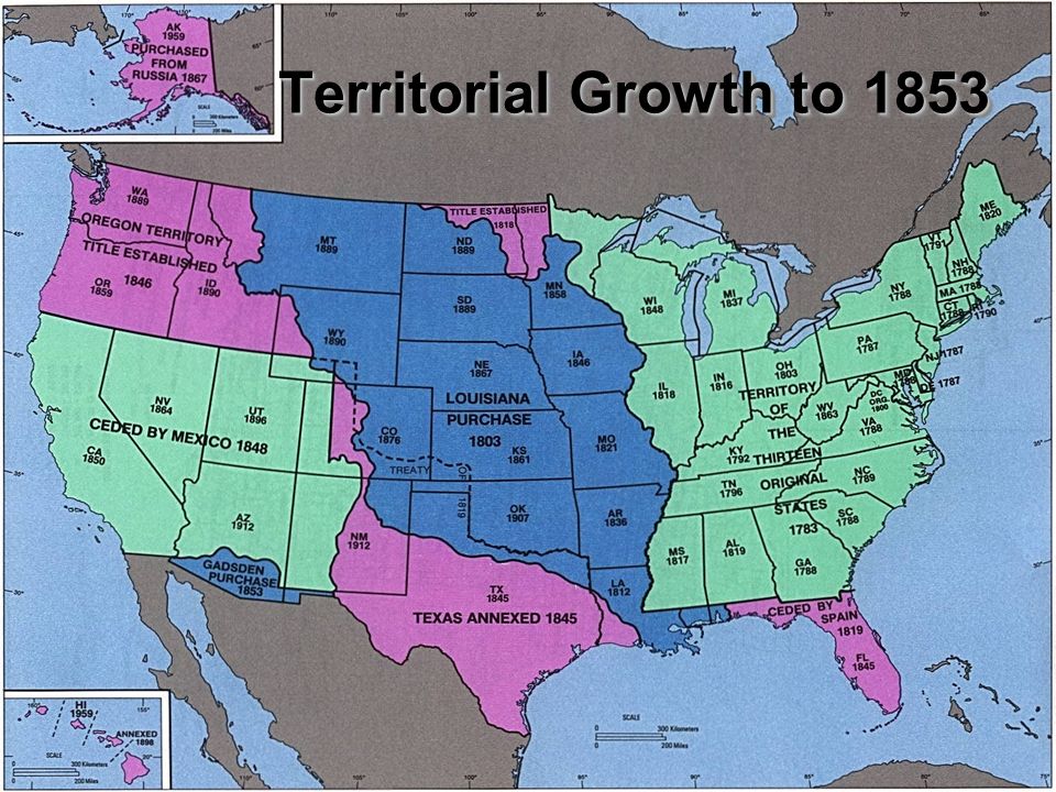 Territorial Growth to 1853
