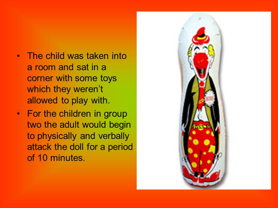 The child was taken into a room and sat in a corner with some toys which they weren’t allowed to play with.