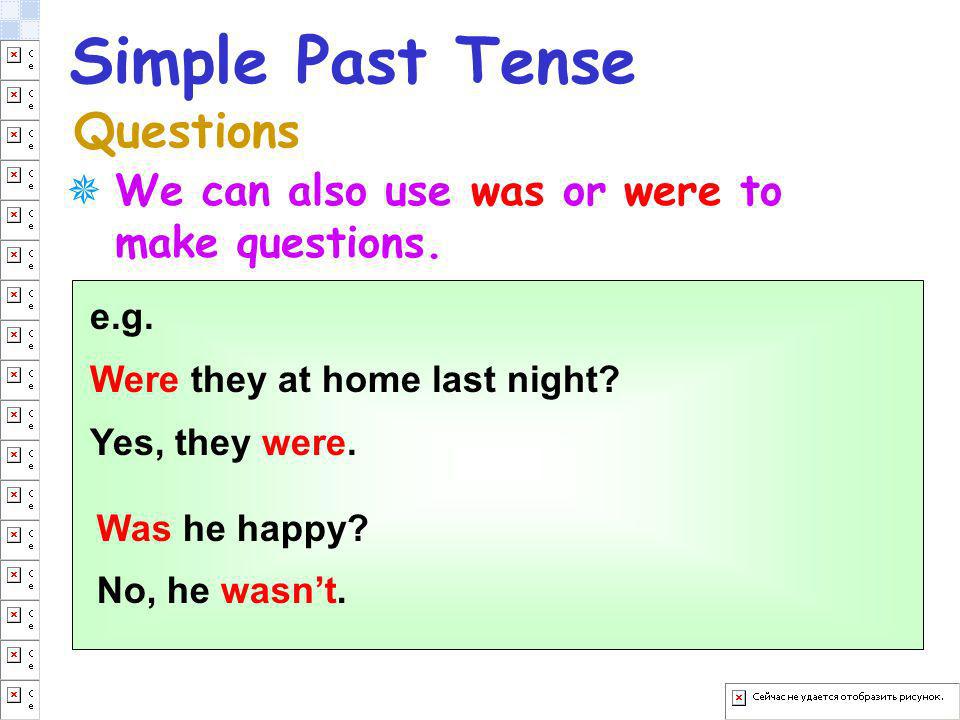 Simple Past Tense Questions