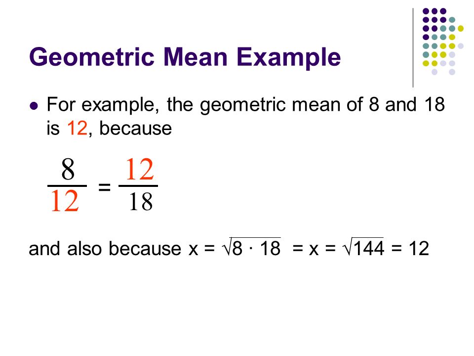 Geometric Mean Example