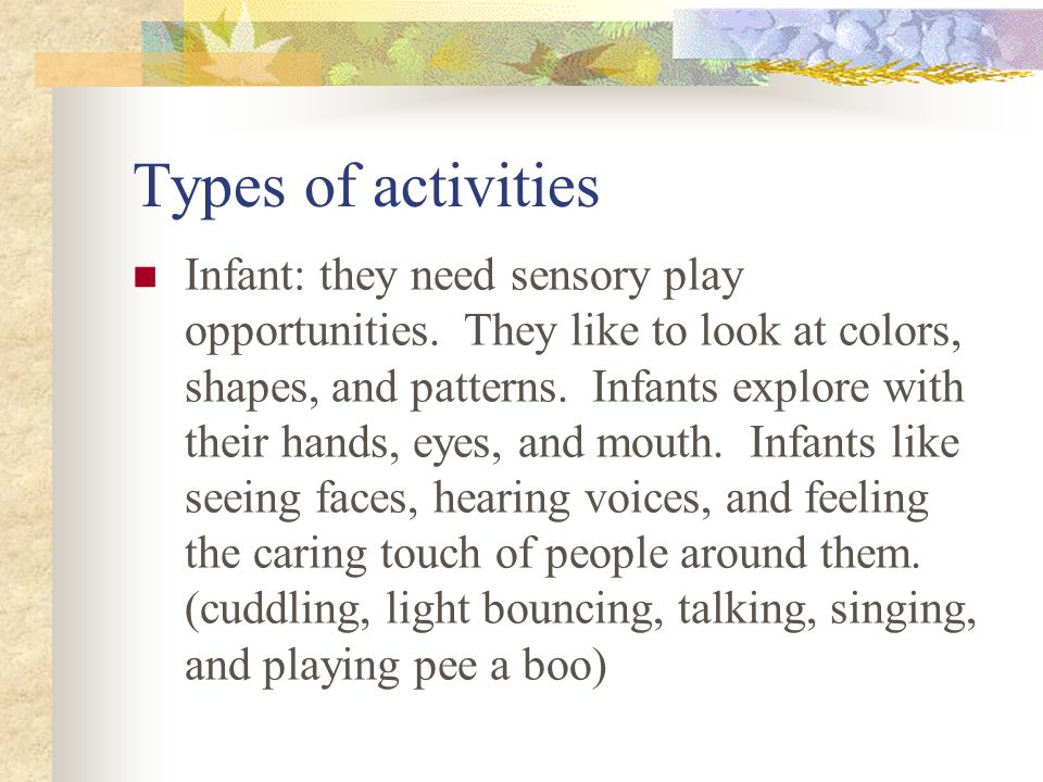 Types of activities