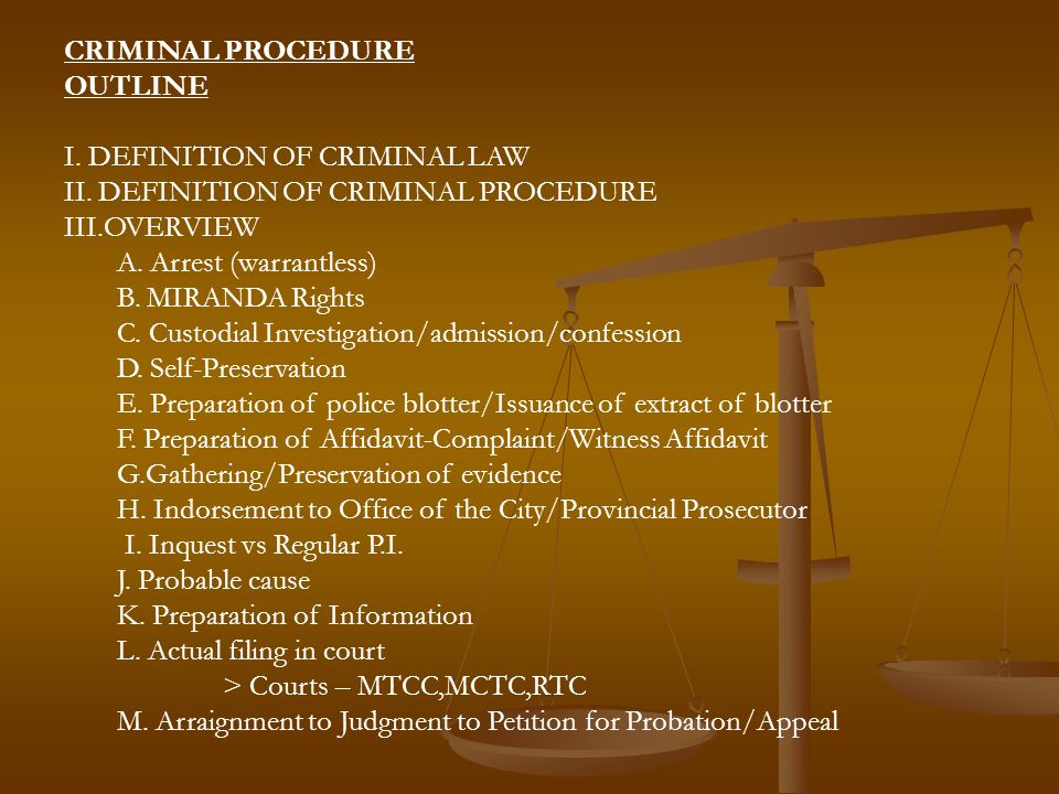 Criminal Procedure Flow Chart Philippines