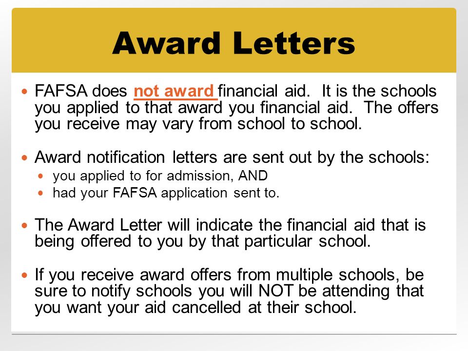 Award Letters
