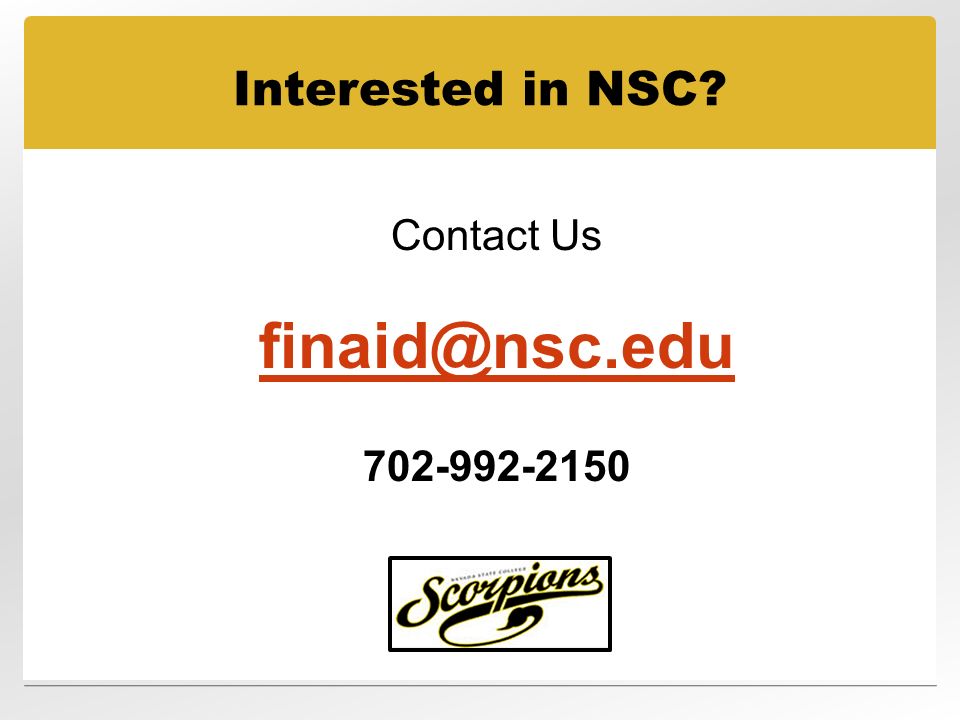 Interested in NSC Contact Us