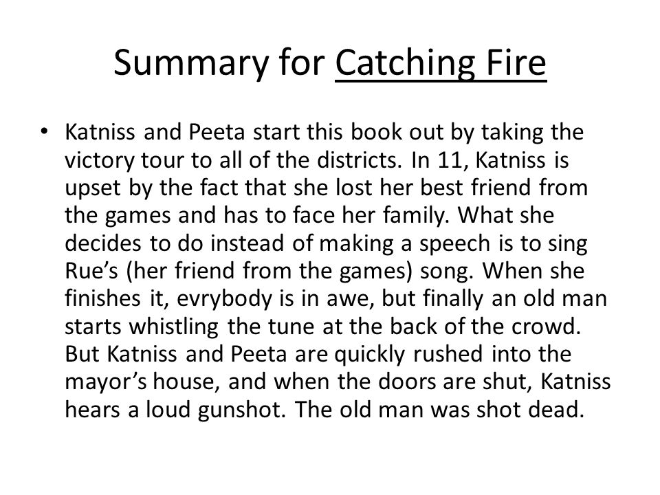 hunger games catching fire short summary