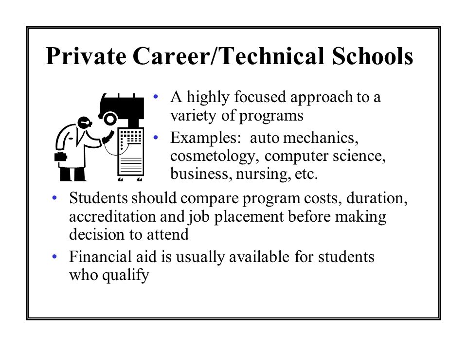 Private Career/Technical Schools