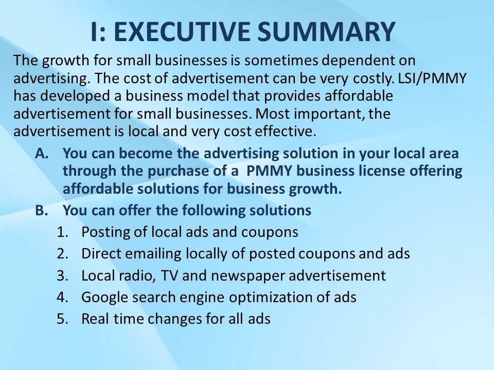 advertising business plan