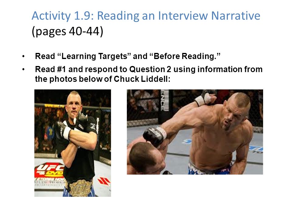 Activity 1.9: Reading an Interview Narrative (pages 40-44)