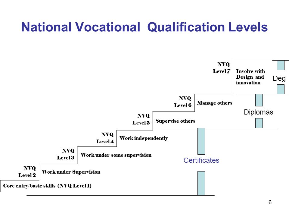 National Vocational Qualification Levels