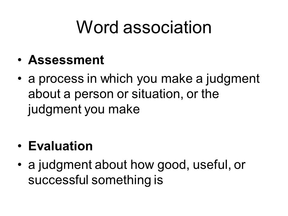 Word association Assessment