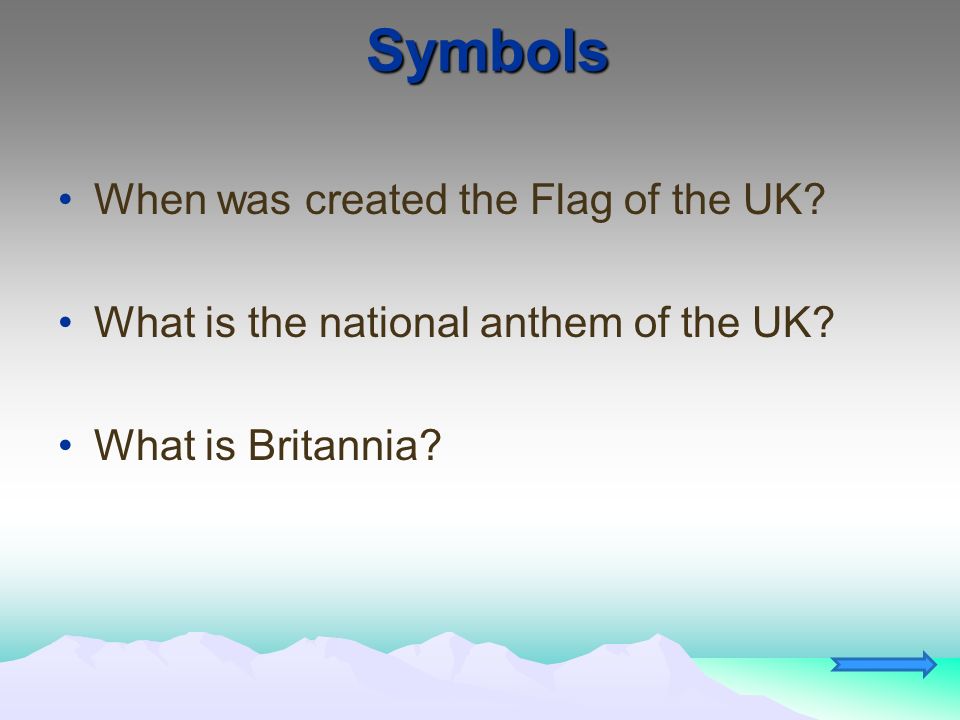 Symbols When was created the Flag of the UK
