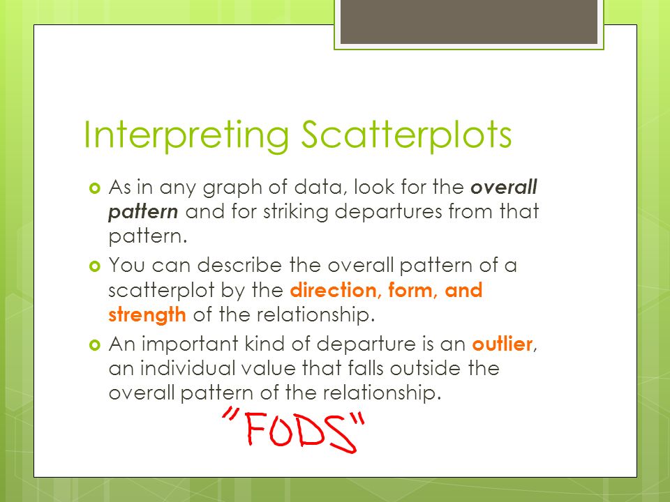 Interpreting Scatterplots