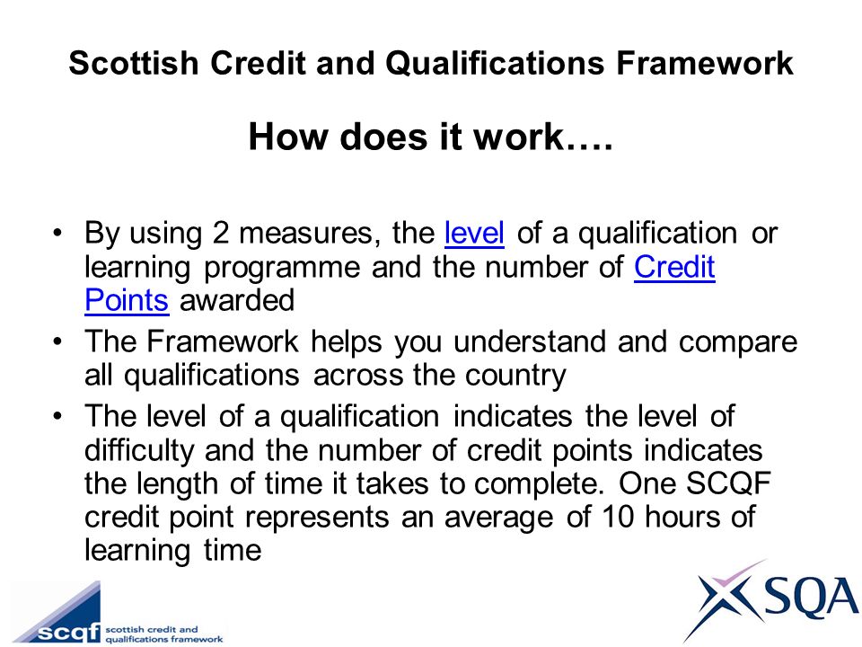 Scottish Credit and Qualifications Framework