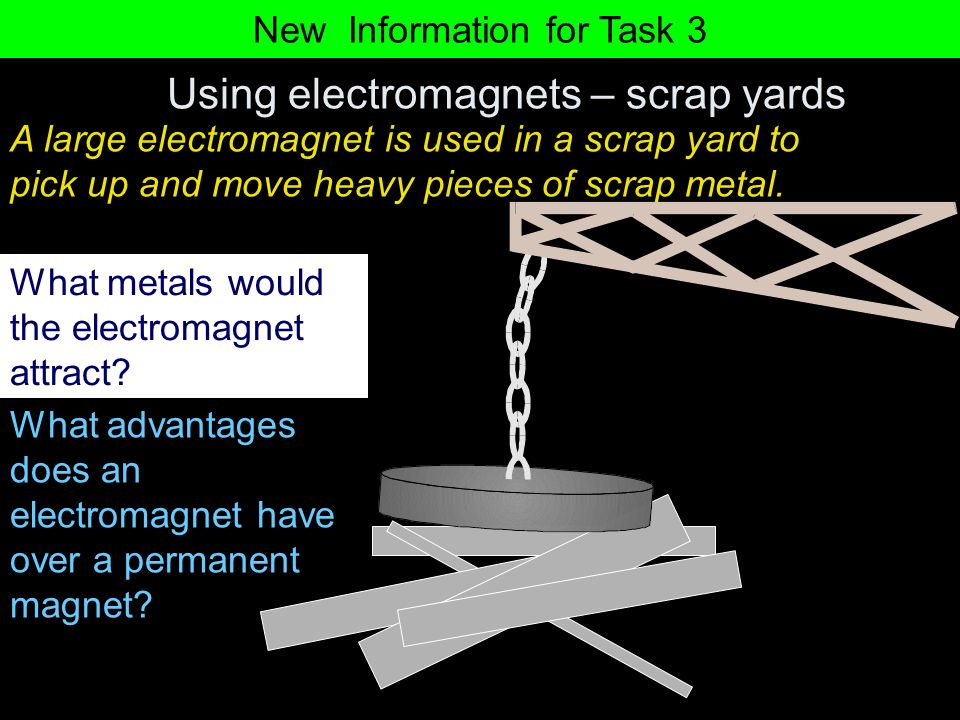 Using electromagnets – scrap yards