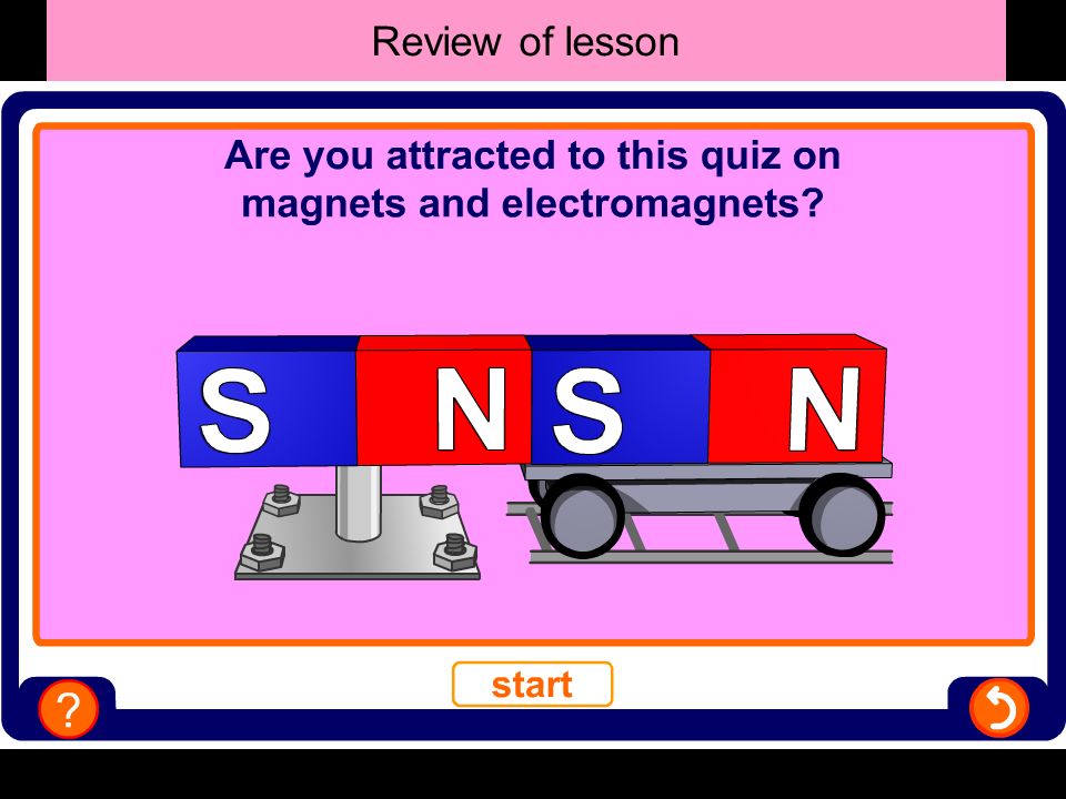 Multiple-choice quiz Review of lesson
