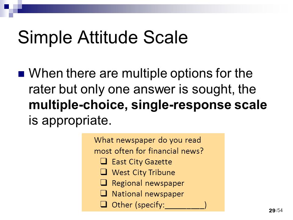 Simple Attitude Scale