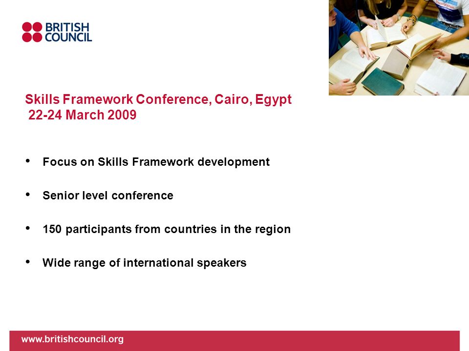 Skills Framework Conference, Cairo, Egypt March 2009