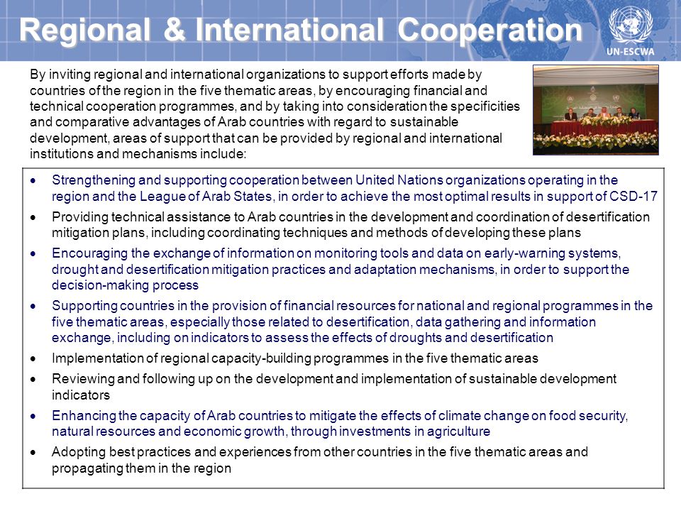 Regional & International Cooperation
