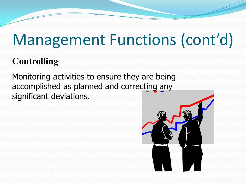 Management Functions (cont’d)