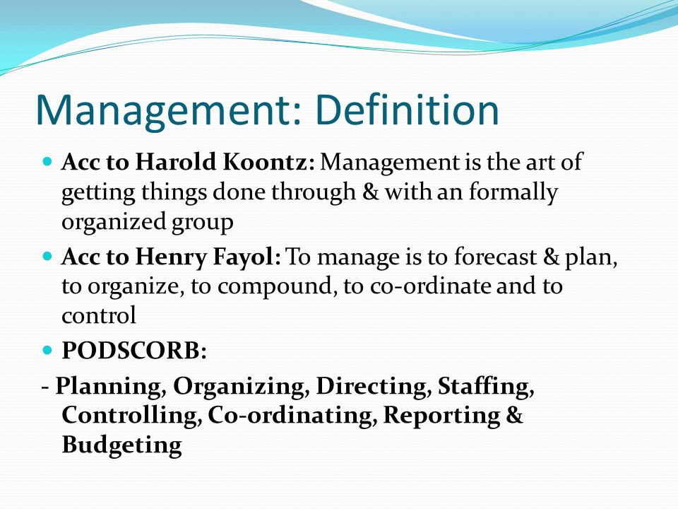 Management: Definition